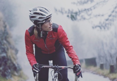 elena martinello in bici d'inverno