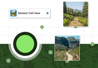 Mappe con immagini reali di komoot Trail View